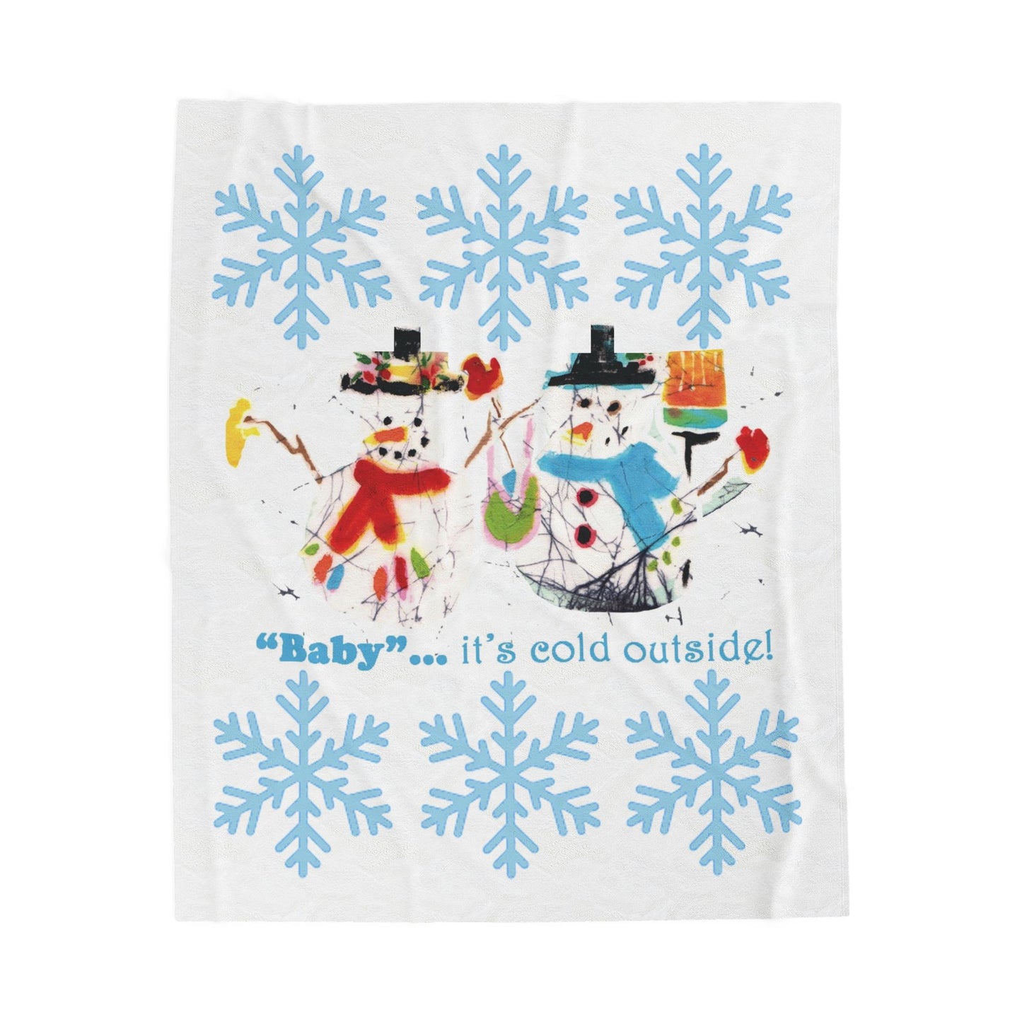 Brigg Evans Design Cuddle Velveteen Plush Blanket_"Baby...It's Cold Outside"