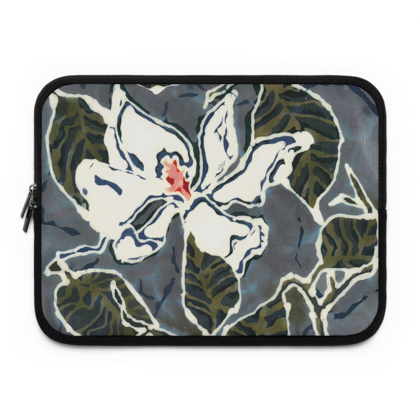"Art Meets Tech: 13 inch " Serti Batik Laptop Sleeve" - Magnolia
