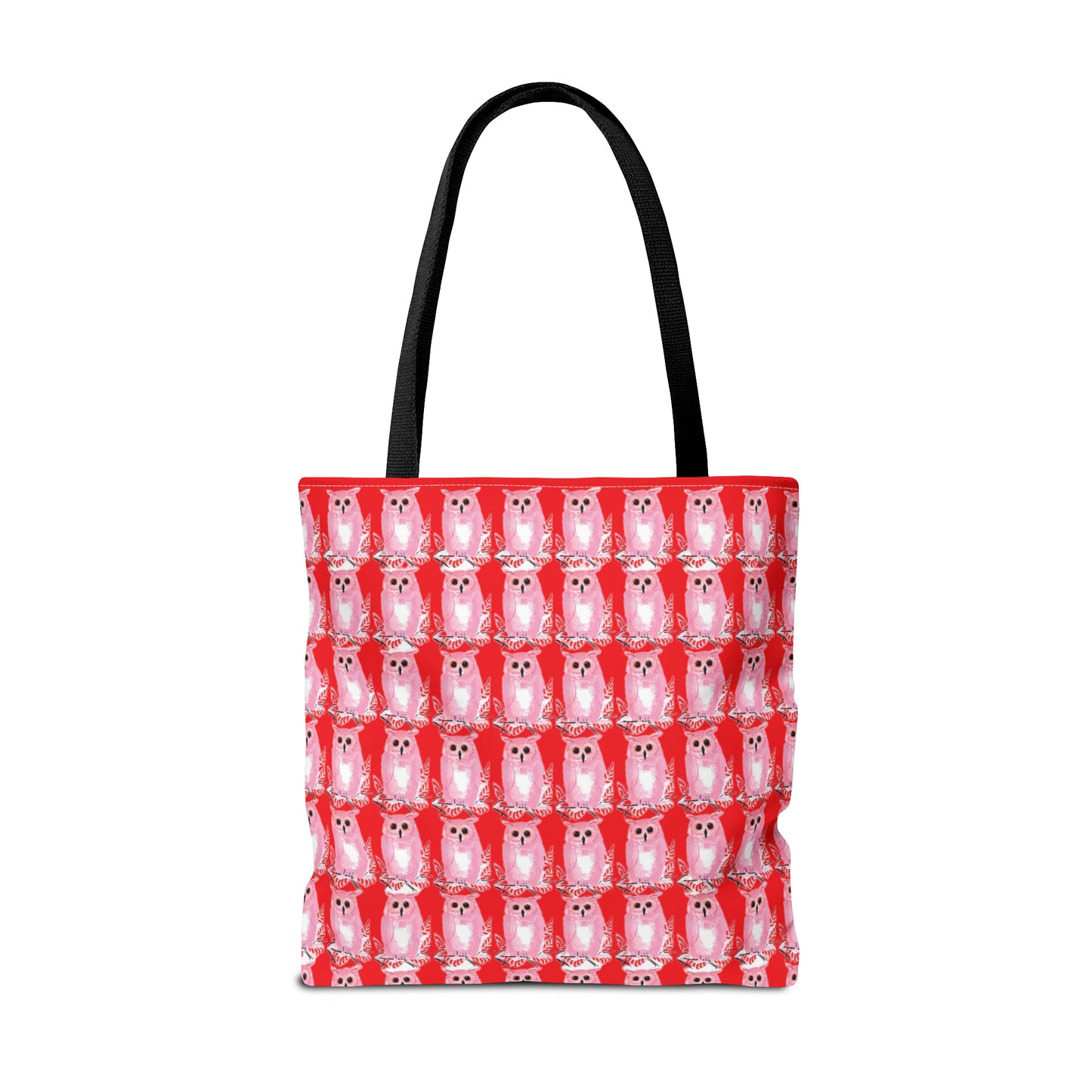 "HOOTS" Red by Brigg Evans Design - Tote Bag (AOP)
