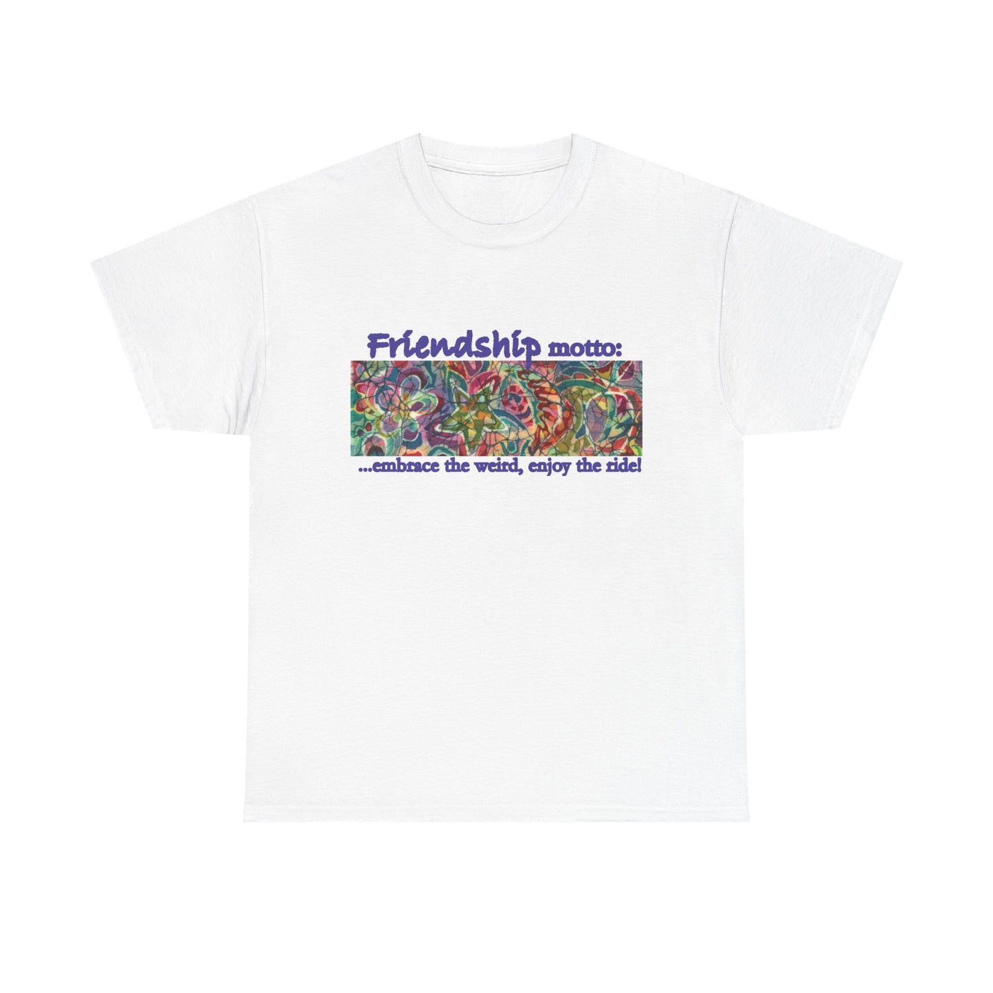 “Friendship Motto Heavyweight Tee | Brigg Evans Design Graphic T-Shirt”