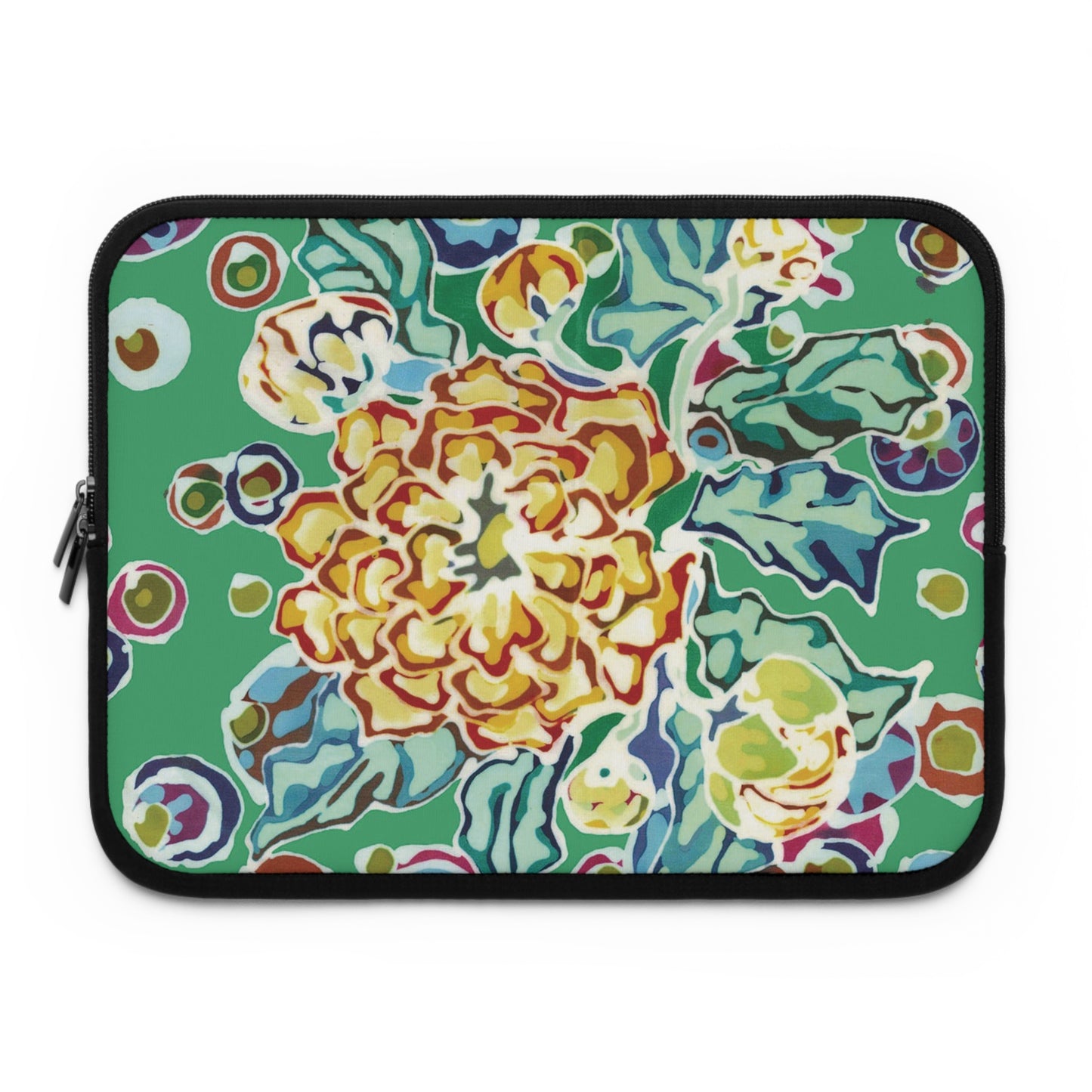 "Art Meets Tech: 13 inch " Serti Batik Laptop Sleeve" - Gramma Pillow Print