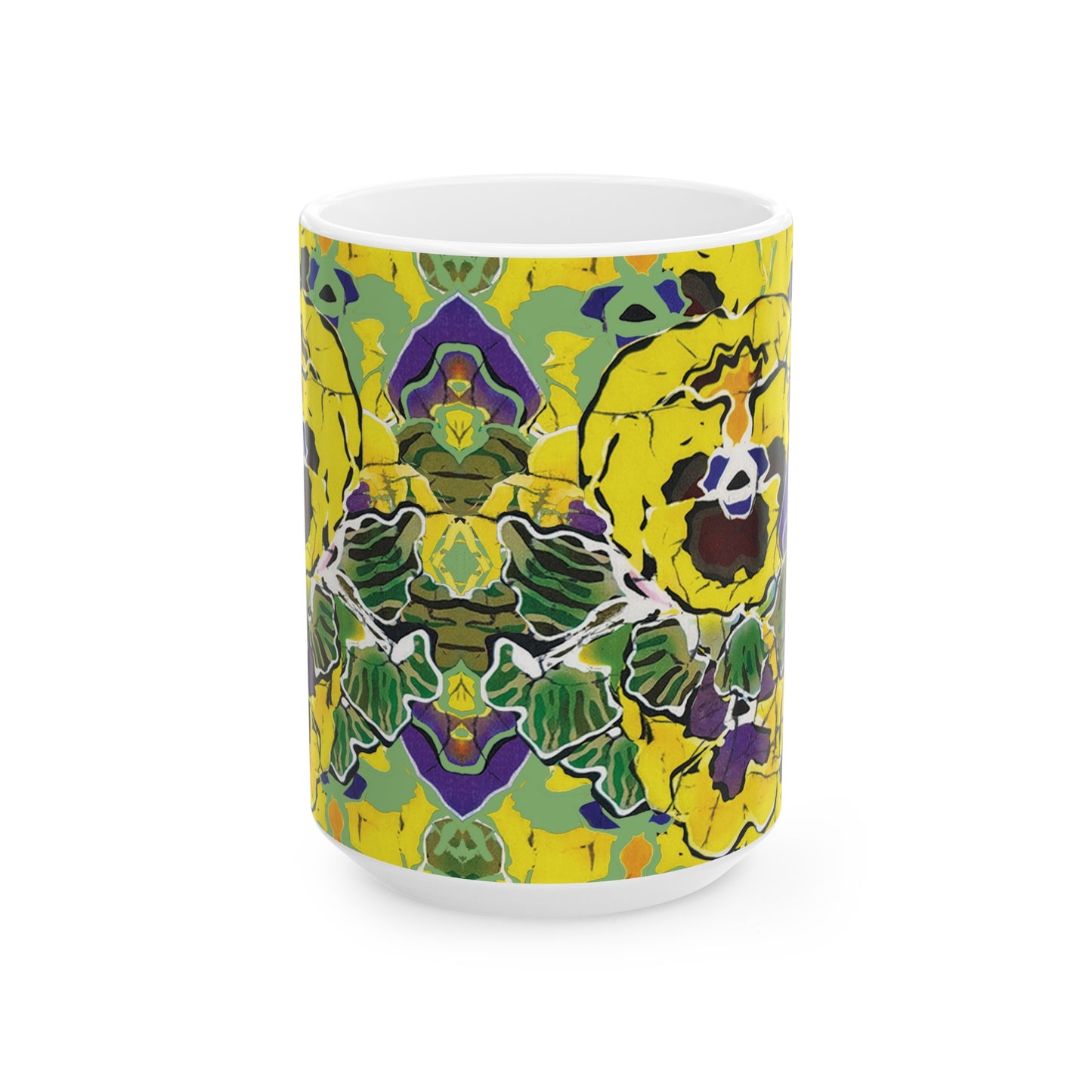 Brigg Evans Design "Pansy Patch" Ceramic Mug