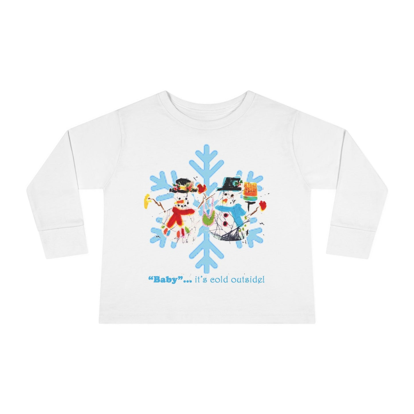 “Baby…It’s Cold Outside Toddler Long Sleeve Tee | Brigg Evans Design Holiday Shirt”
