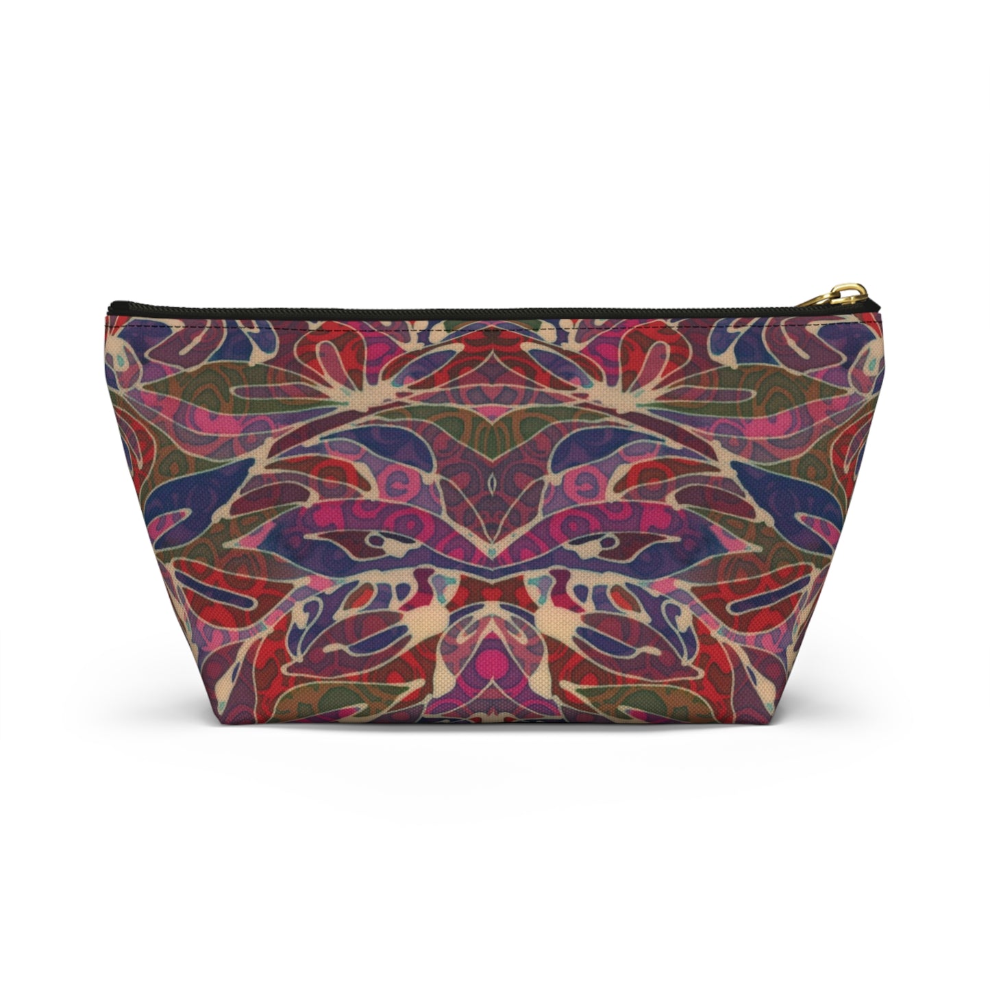 Brigg Evans Batik Design "Magenta Foliage"- Accessory Pouch w T-bottom