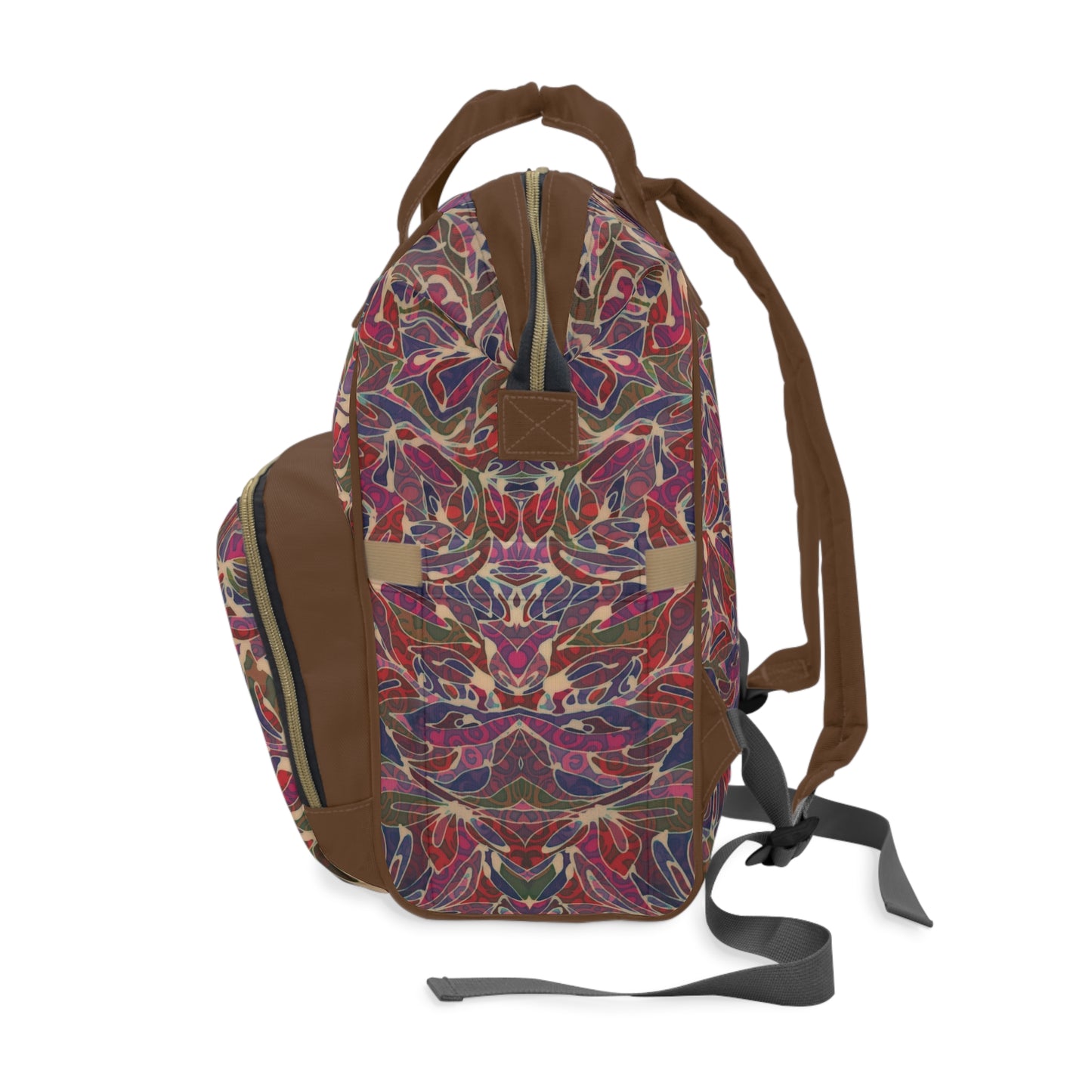 Multifunctional Backpack by Brigg Evans Design - Magenta Foliage