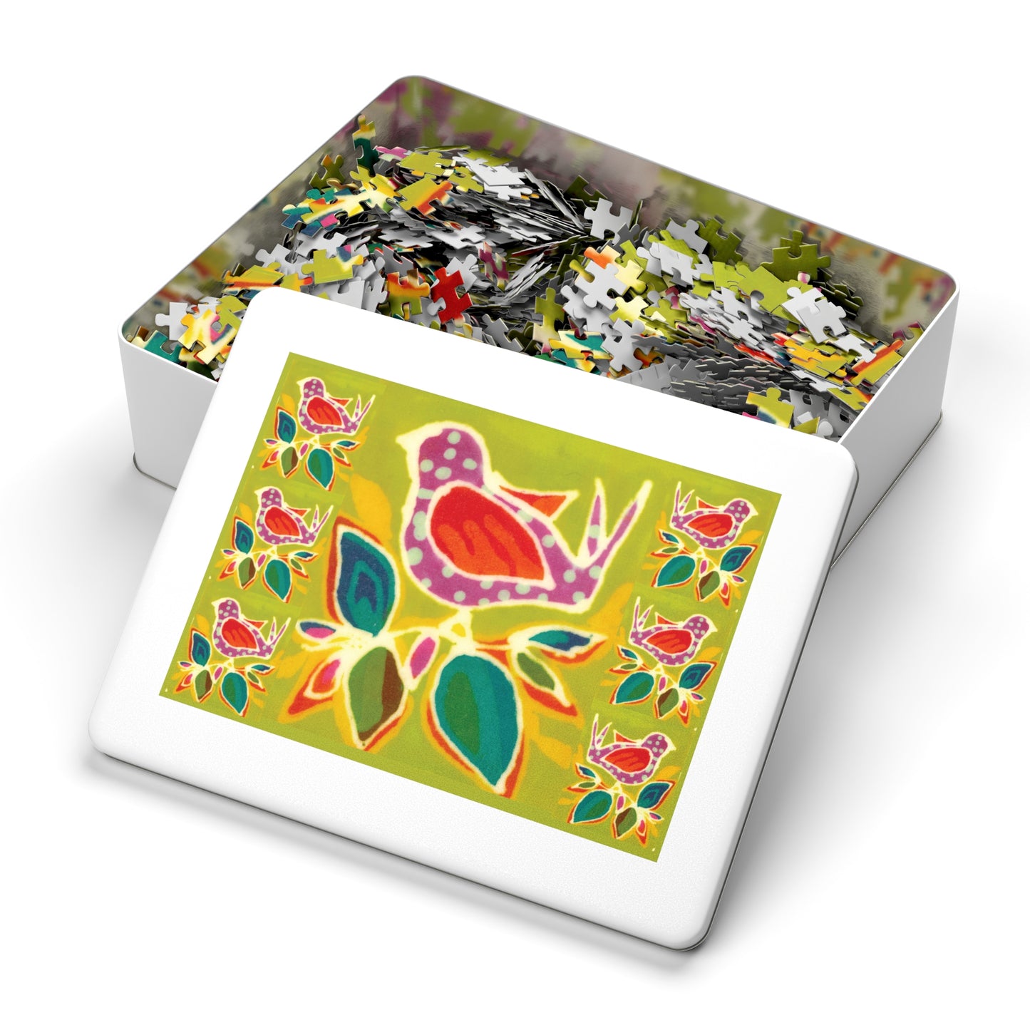 Pretty Birds 2000 pcs Jigsaw Puzzle with Tin