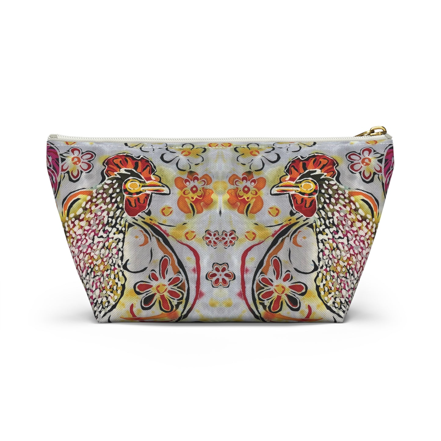 "Rooster with a Swirl" Brigg Evans Batik Design - Accessory Pouch w T-bottom