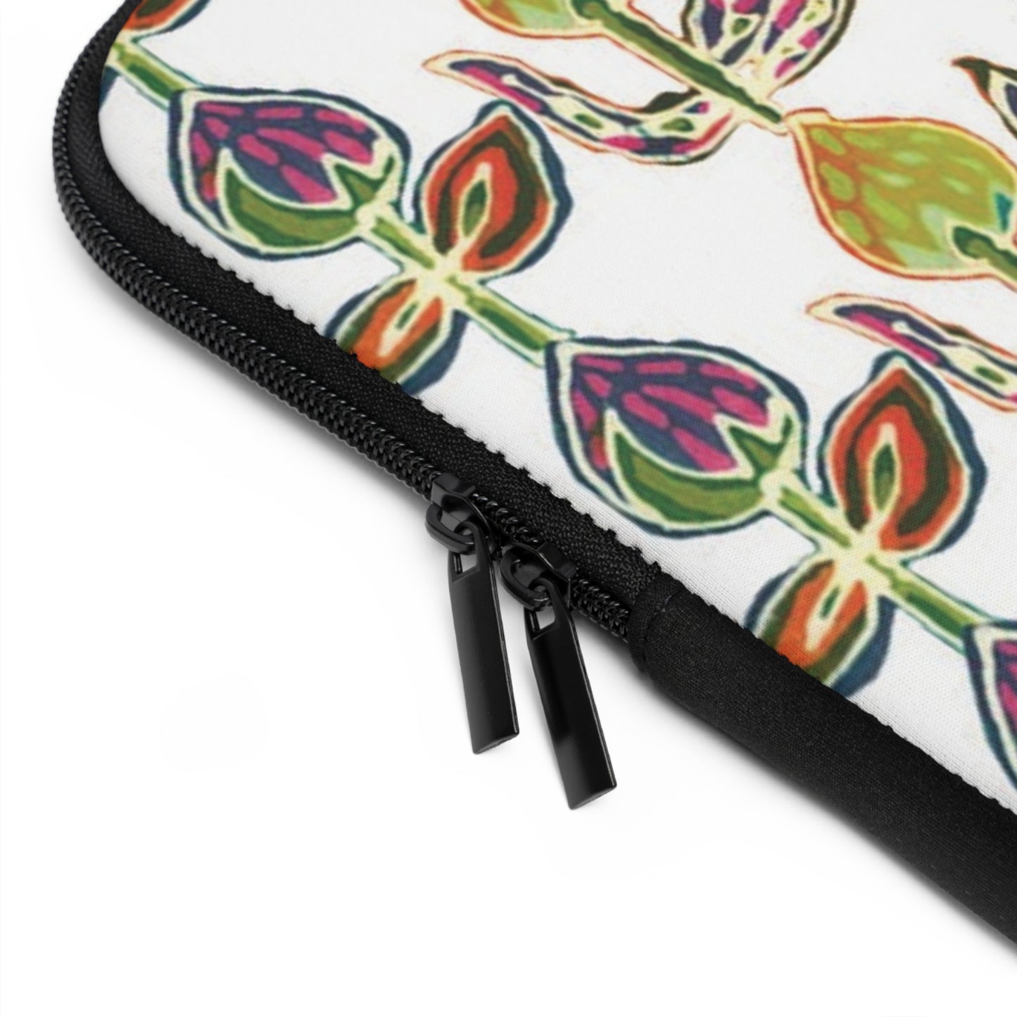"Art Meets Tech: 13 inch " Serti Batik Laptop Sleeve" - Tulips