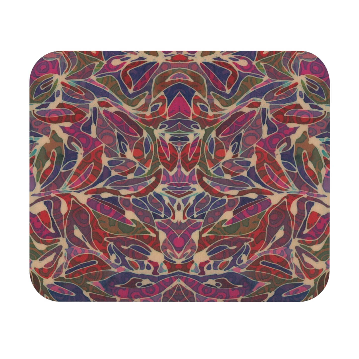 Brigg Evans Design Mouse Pad (Rectangle) - Magenta Foliage
