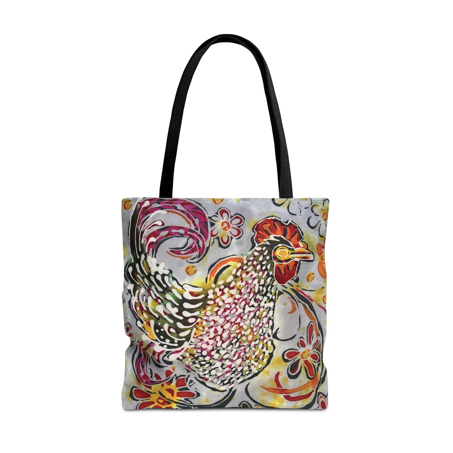 "Rooster with a Swirl" by Brigg Evans Design - Tote Bag (AOP)