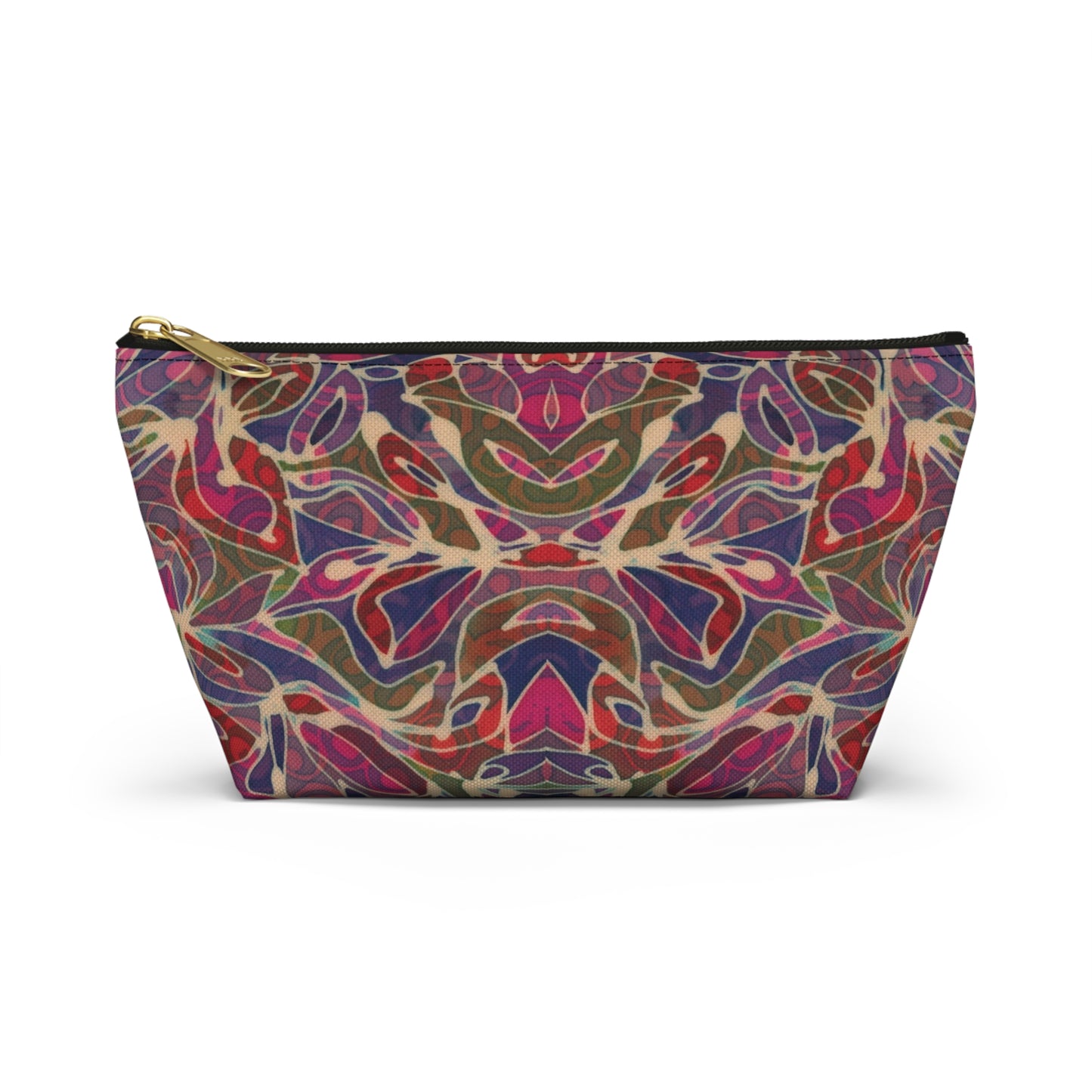 Brigg Evans Batik Design "Magenta Foliage"- Accessory Pouch w T-bottom