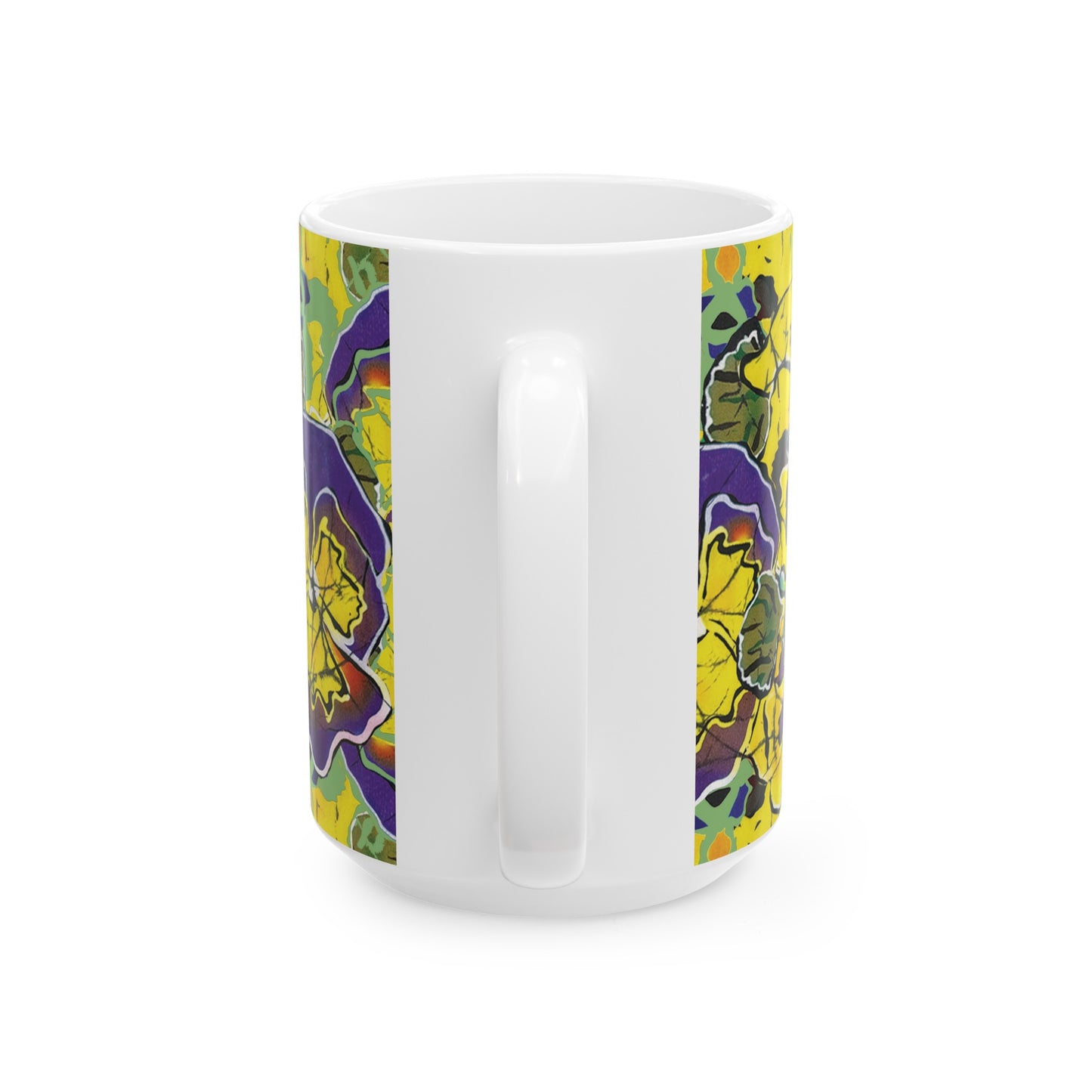 Brigg Evans Design "Pansy Patch" Ceramic Mug