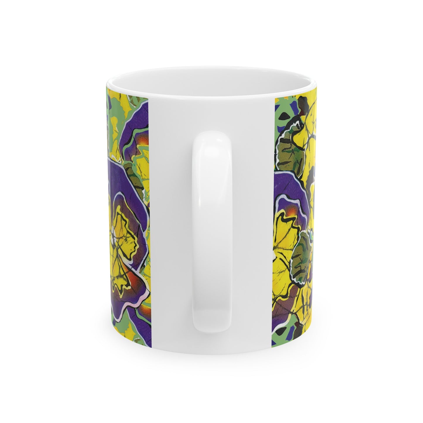 Brigg Evans Design "Pansy Patch" Ceramic Mug