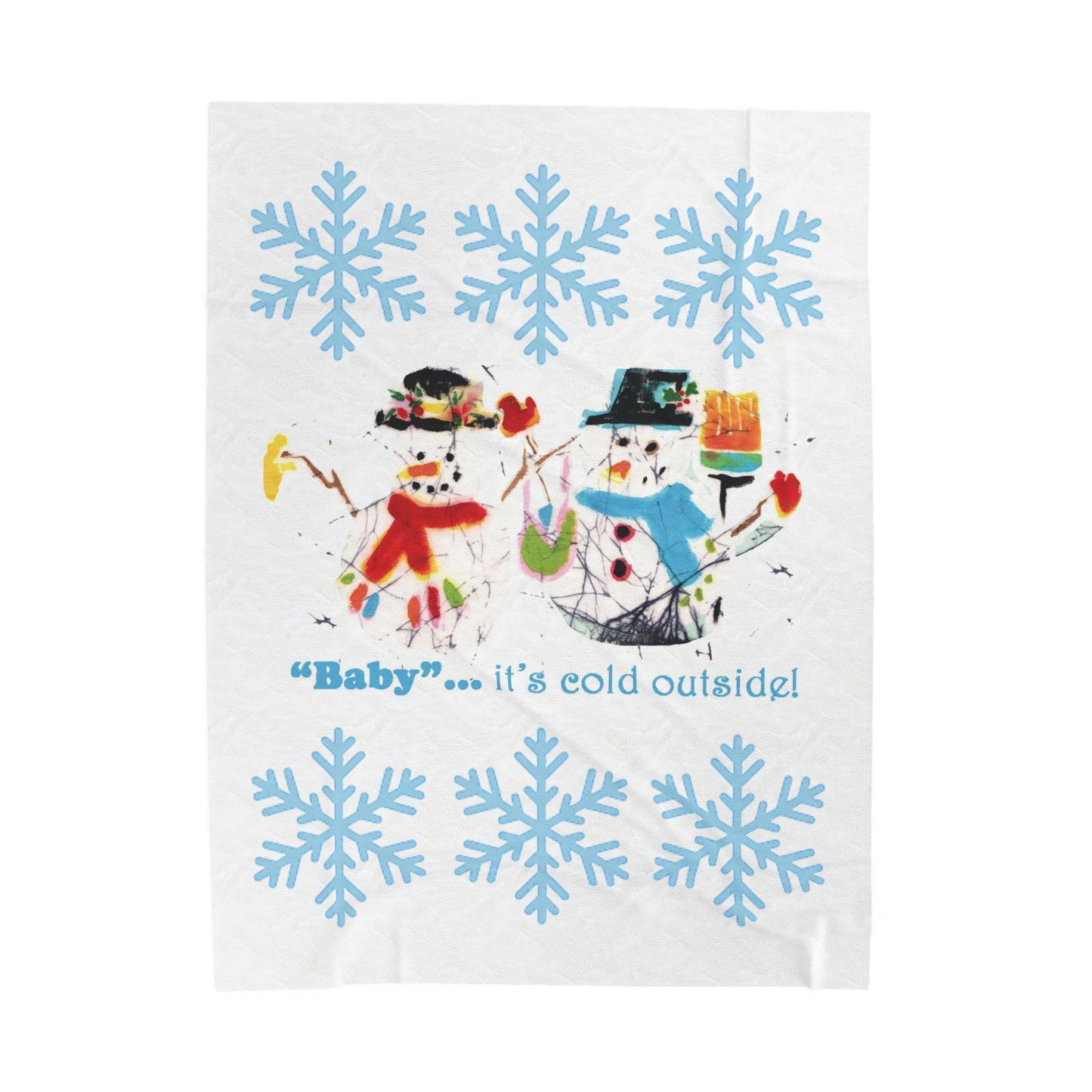 Brigg Evans Design Cuddle Velveteen Plush Blanket_"Baby...It's Cold Outside"