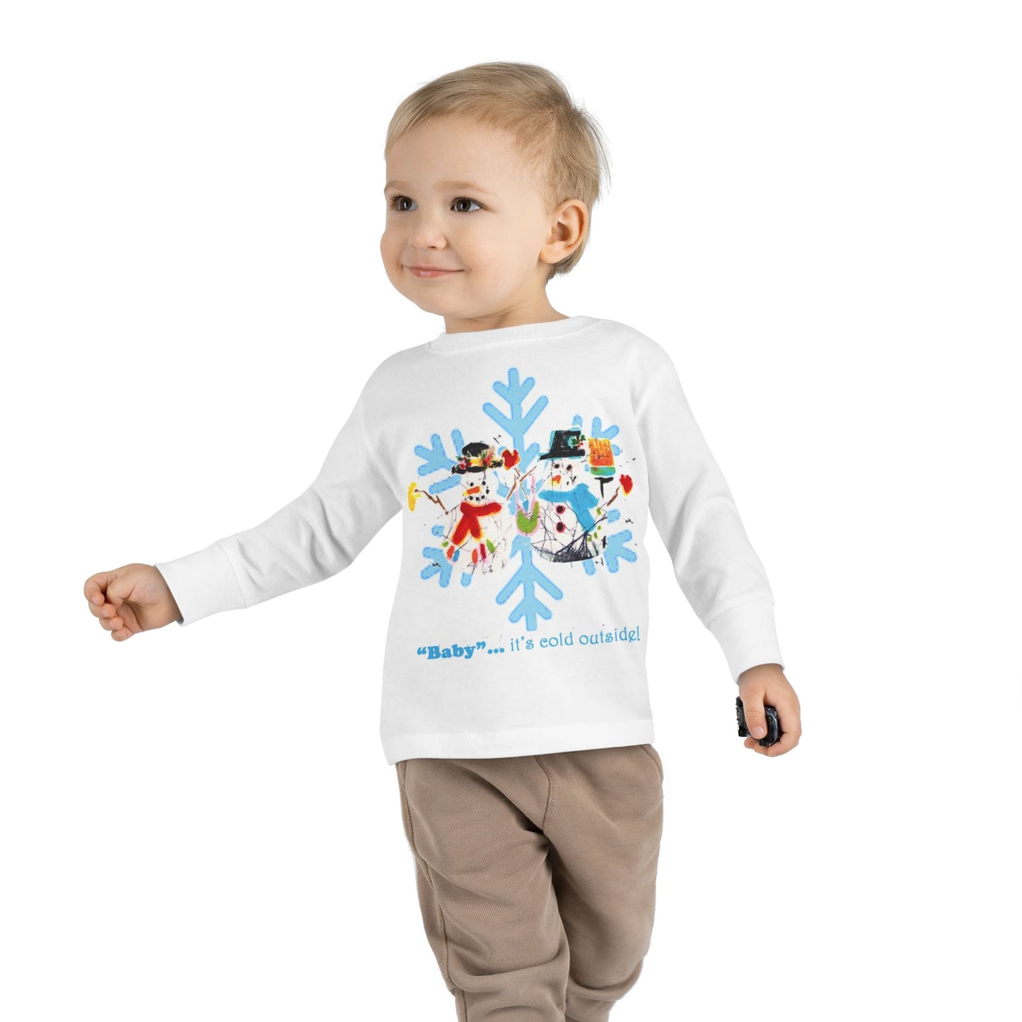 “Baby…It’s Cold Outside Toddler Long Sleeve Tee | Brigg Evans Design Holiday Shirt”