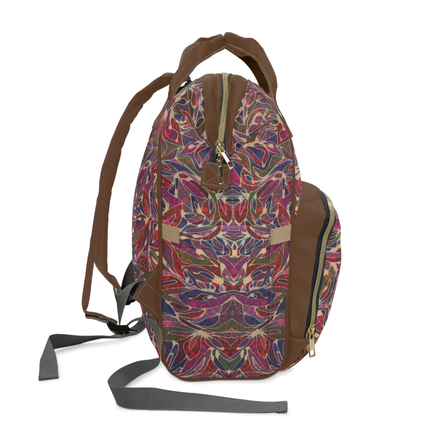 Multifunctional Backpack by Brigg Evans Design - Magenta Foliage