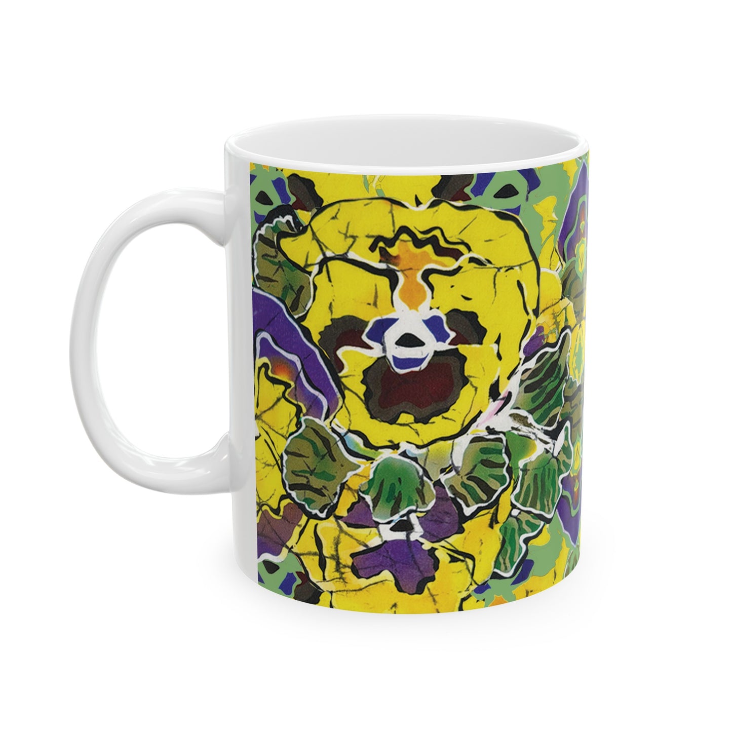 Brigg Evans Design "Pansy Patch" Ceramic Mug