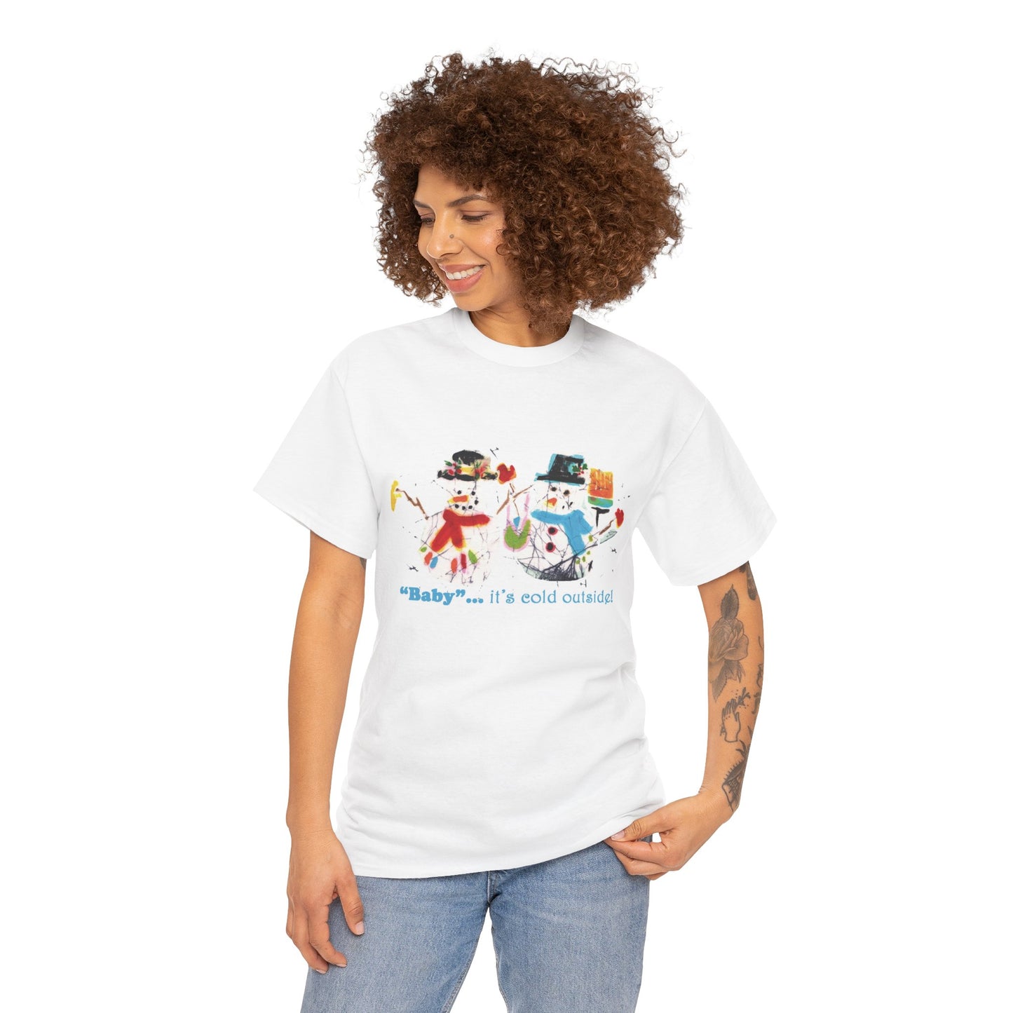 “Baby, It’s Cold Outside! Heavyweight Short Sleeve Holiday Tee | Brigg Evans Design”