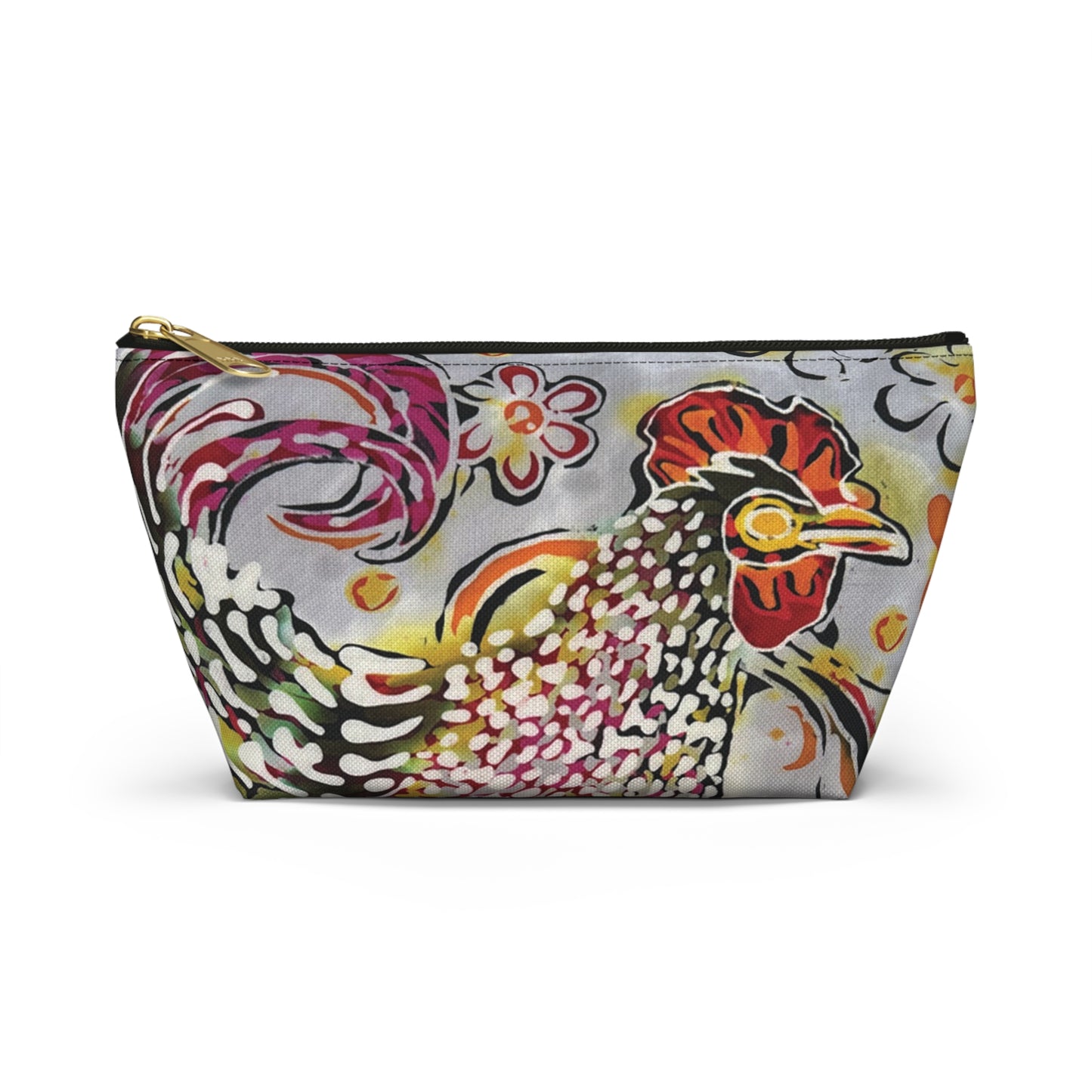 "Rooster with a Swirl" Brigg Evans Batik Design - Accessory Pouch w T-bottom