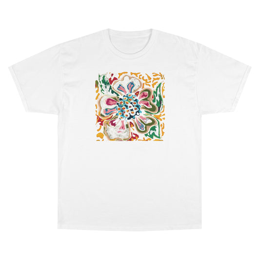 Brigg Evans Batik Design T-Shirt - Brigg's Flower - Cut Out