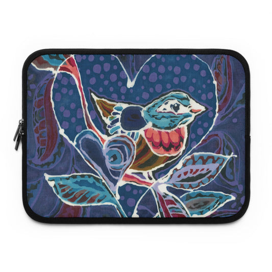 "Art Meets Tech: 13 inch " Serti Batik Laptop Sleeve" - Love Bird