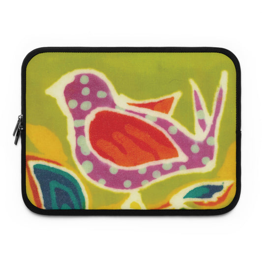 "Art Meets Tech: 13 inch " Serti Batik Laptop Sleeve" - Bird