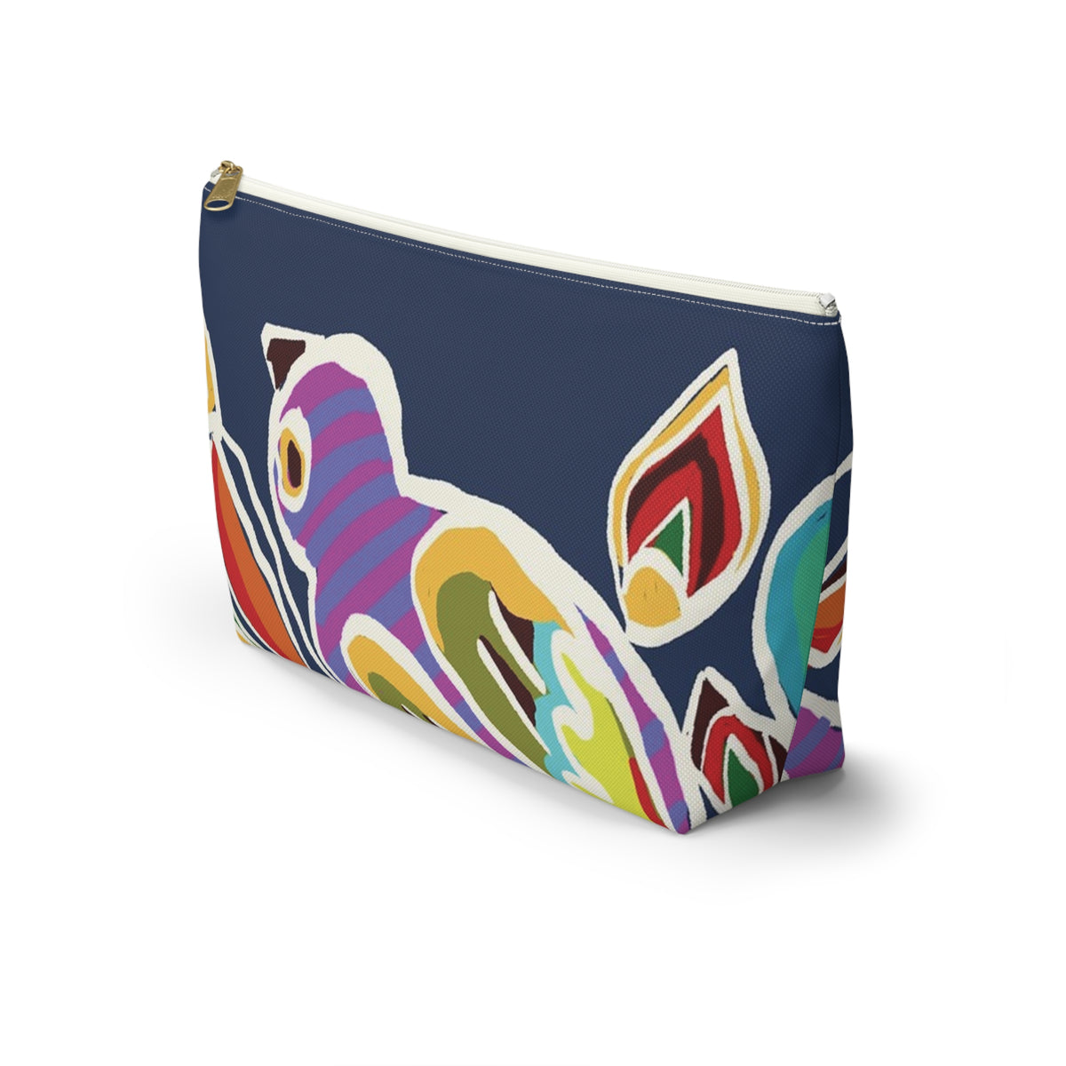 “Artful Carry: Brigg Evans Serti-Batik Pouches & Clutches” - Birdie Perching