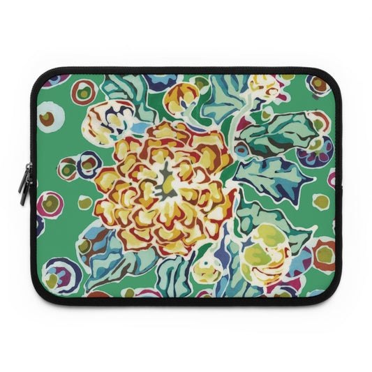 "Art Meets Tech: 13 inch " Serti Batik Laptop Sleeve" - Gramma Pillow Print