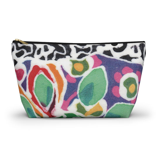 Brigg Evans Batik Design Swirl Flower- Accessory Pouch w T-bottom