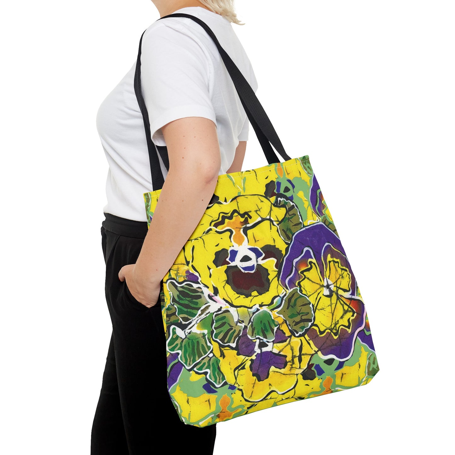 "Pansy Patch" by Brigg Evans Design - Tote Bag (AOP)