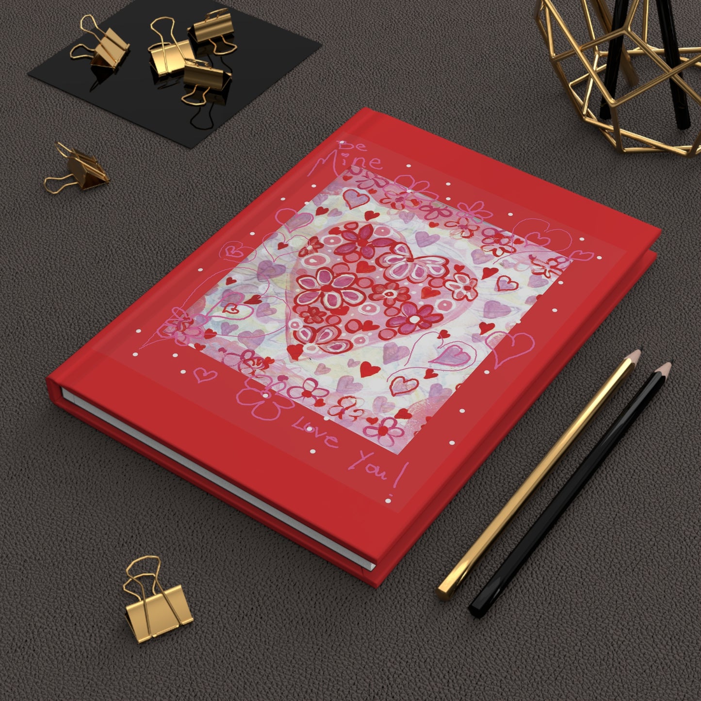 Brigg Evans Design Hardcover Journal Matte - Be My Valentine