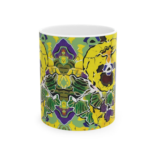 Brigg Evans Design "Pansy Patch" Ceramic Mug