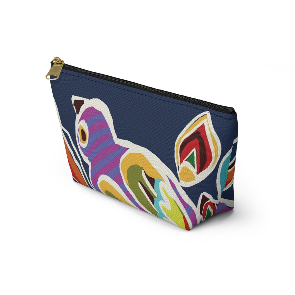 “Artful Carry: Brigg Evans Serti-Batik Pouches & Clutches” - Birdie Perching