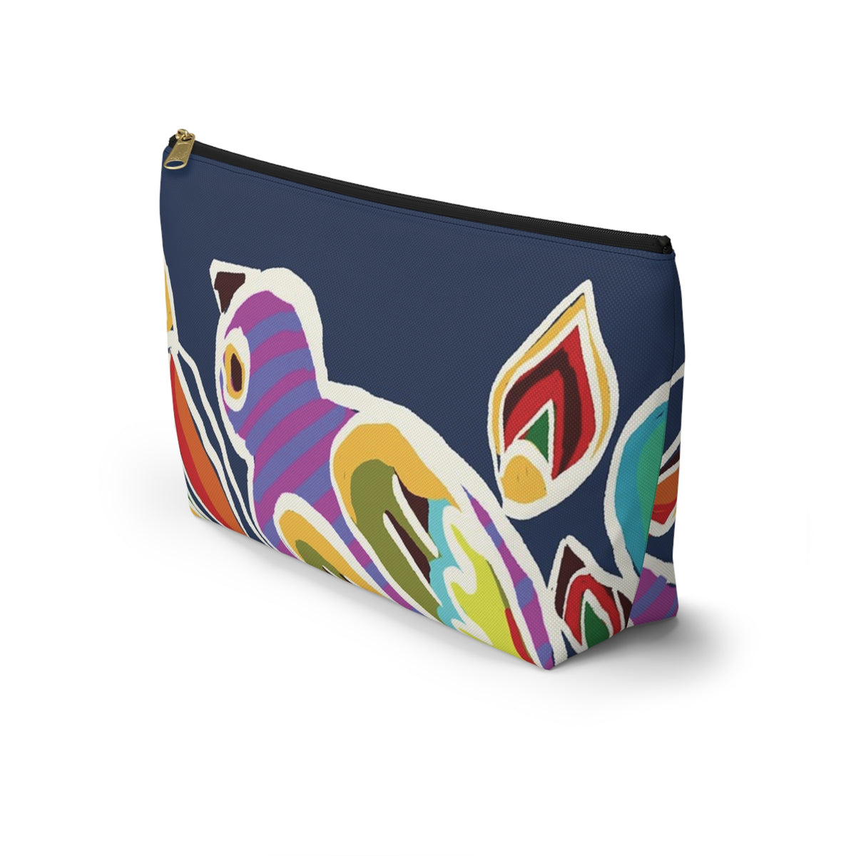 “Artful Carry: Brigg Evans Serti-Batik Pouches & Clutches” - Birdie Perching