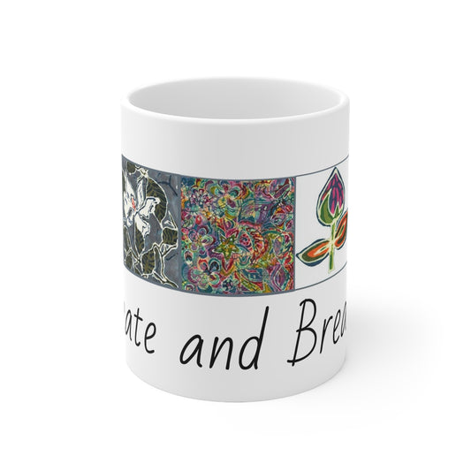 Brigg Evans Design Create and Breathe Ceramic Mug 11oz