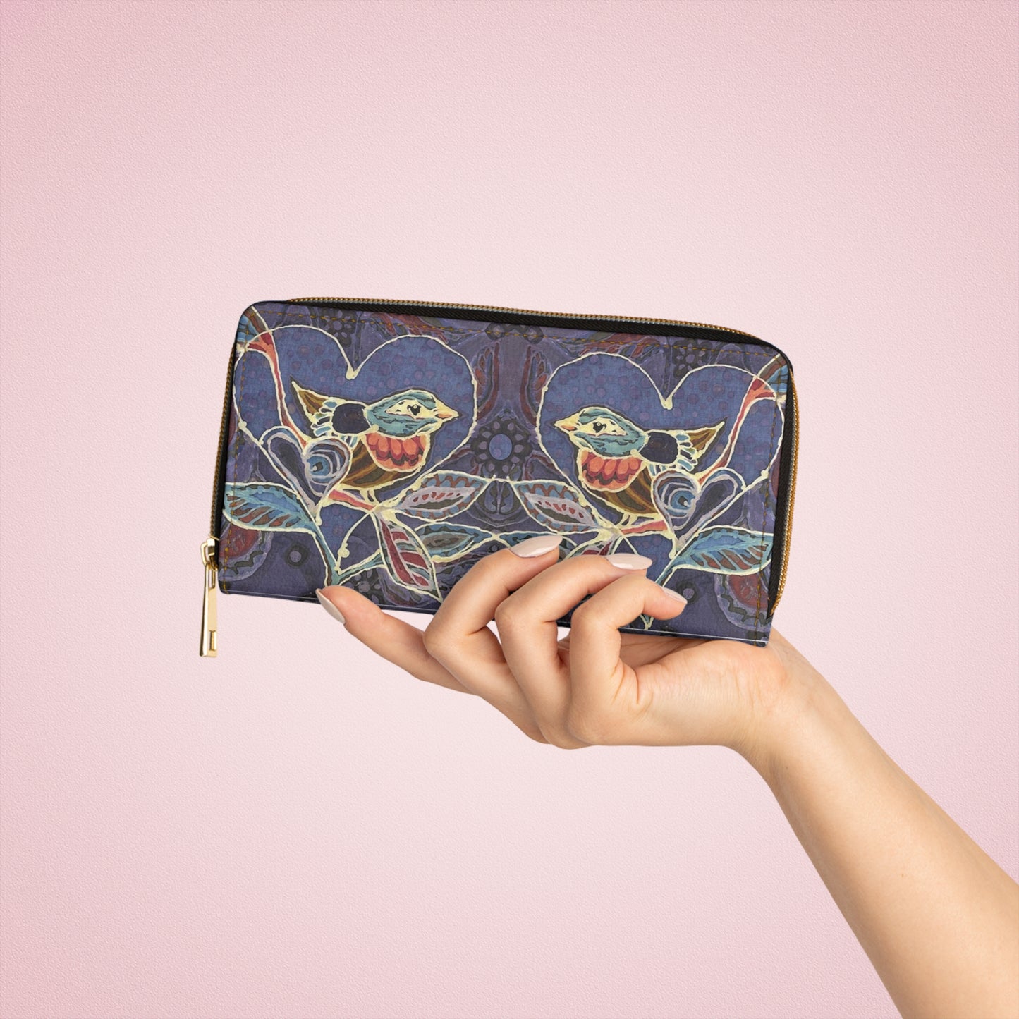 Lovebird Zipper Wallet by Brigg Evans Design