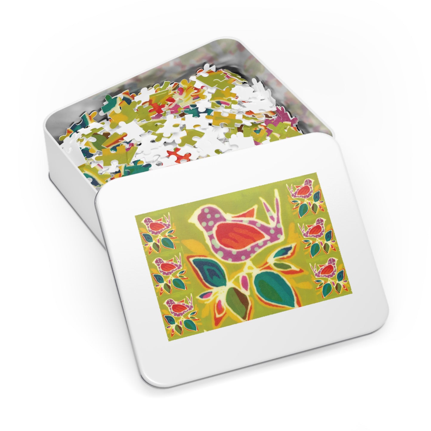 Pretty Birds 1000 pcs Jigsaw Puzzle with Tin