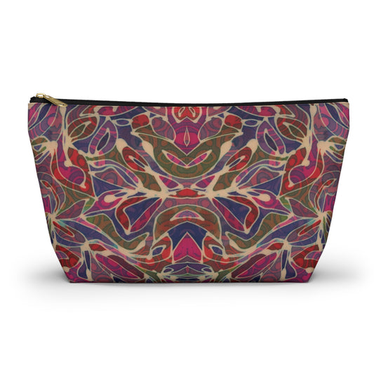 “Artful Carry: Brigg Evans Serti-Batik Pouches & Clutches” - Magenta Foliage