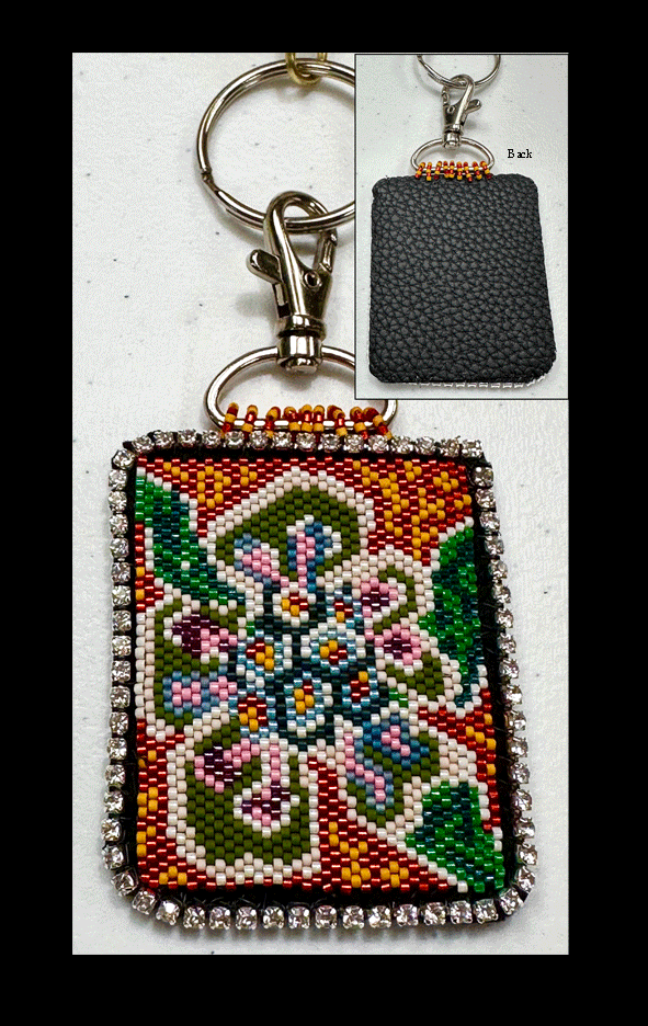 DIY Batik Beaded Peyote Squares and Purse Charms