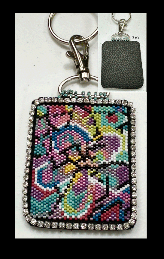 DIY Batik Beaded Peyote Squares and Purse Charms